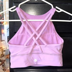 Lululemon High-Neck Longline Ribbed Luxtreme Bra